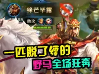 王者荣耀关羽：一匹脱了缰的野马全场狂奔