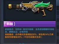 全民突击手游最高火力 机关枪麒麟武器介绍