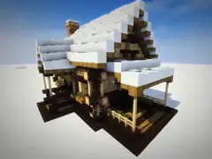 我的世界鬼影解说：教你做个雪地小屋