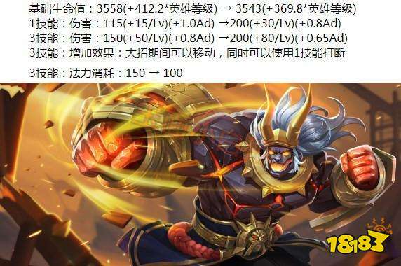 王者荣耀S13英雄调整