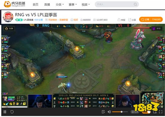 虎牙LPL:虎将军神勇发挥助RNG痛扁V5 TES节奏全无惨败SN