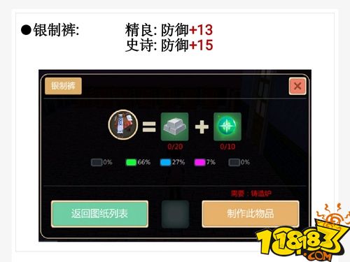 创造与魔法银制防具制作材料及方法 银制防具附魔攻略