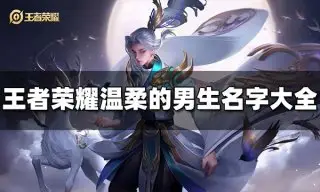 王者荣耀温柔的男生名字有哪些 温柔的男生名字大全