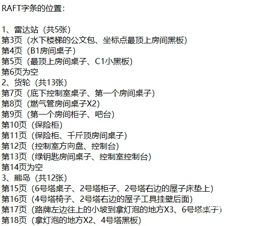 木筏求生全字条收集攻略 Raft全剧情字条收集指南
