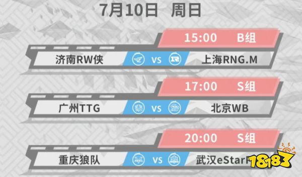 王者荣耀2022KPL夏季赛7月10日赛程介绍