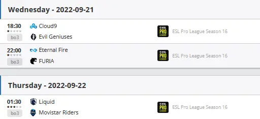 CSGO EPLS16小组赛D组赛程预告 EPLS16赛程一览