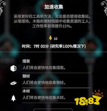 冰汽时代全资源科技一览 全资源科技作用介绍