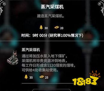 冰汽时代全资源科技一览 全资源科技作用介绍