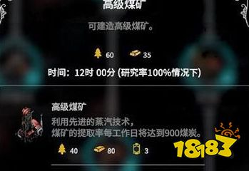 冰汽时代全资源科技一览 全资源科技作用介绍