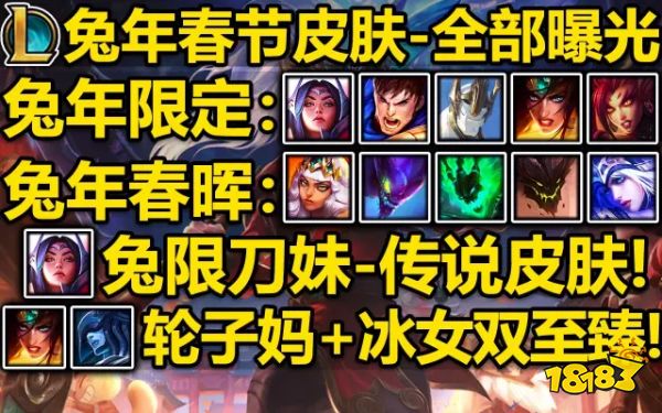 英雄联盟兔年限定皮肤有哪些 lol兔年限定皮肤介绍