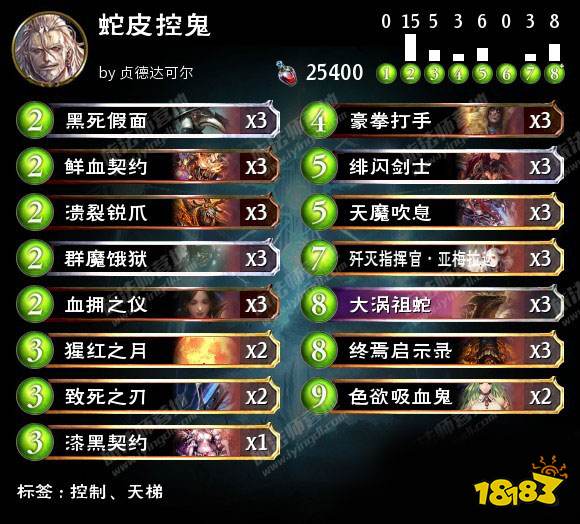 影之诗蛇皮控鬼卡组怎么组 蛇皮控鬼卡组搭配分享