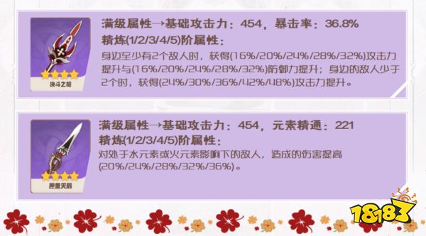 原神香菱用什么武器比较好 香菱四星五星武器推荐