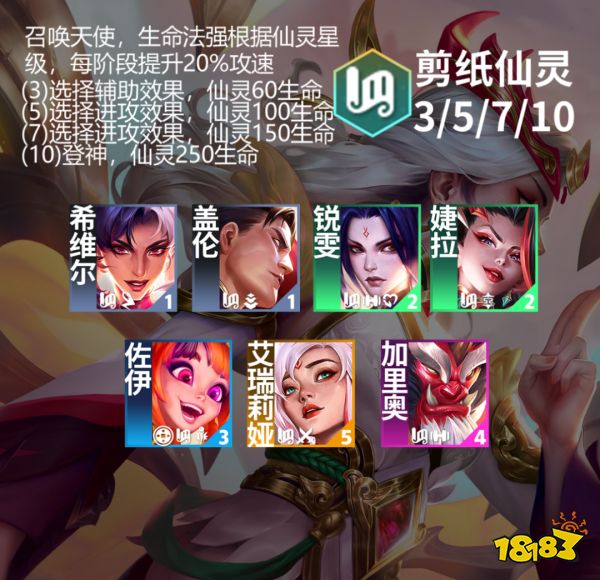 王者荣耀S11剪纸仙灵羁绊效果是什么 S11剪纸仙灵羁绊介绍