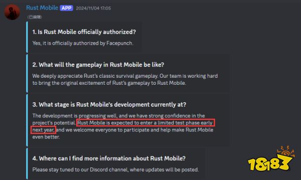 Steam知名游戏《Rust》推出手游:已开启封测!