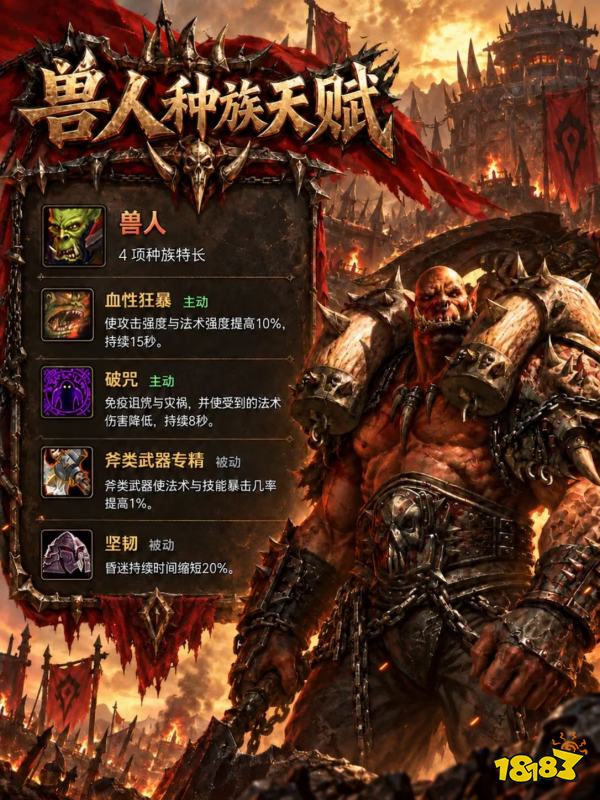 魔兽世界无限兽人种族天赋技能预览 魔兽世界无限兽人种族天赋技能介绍